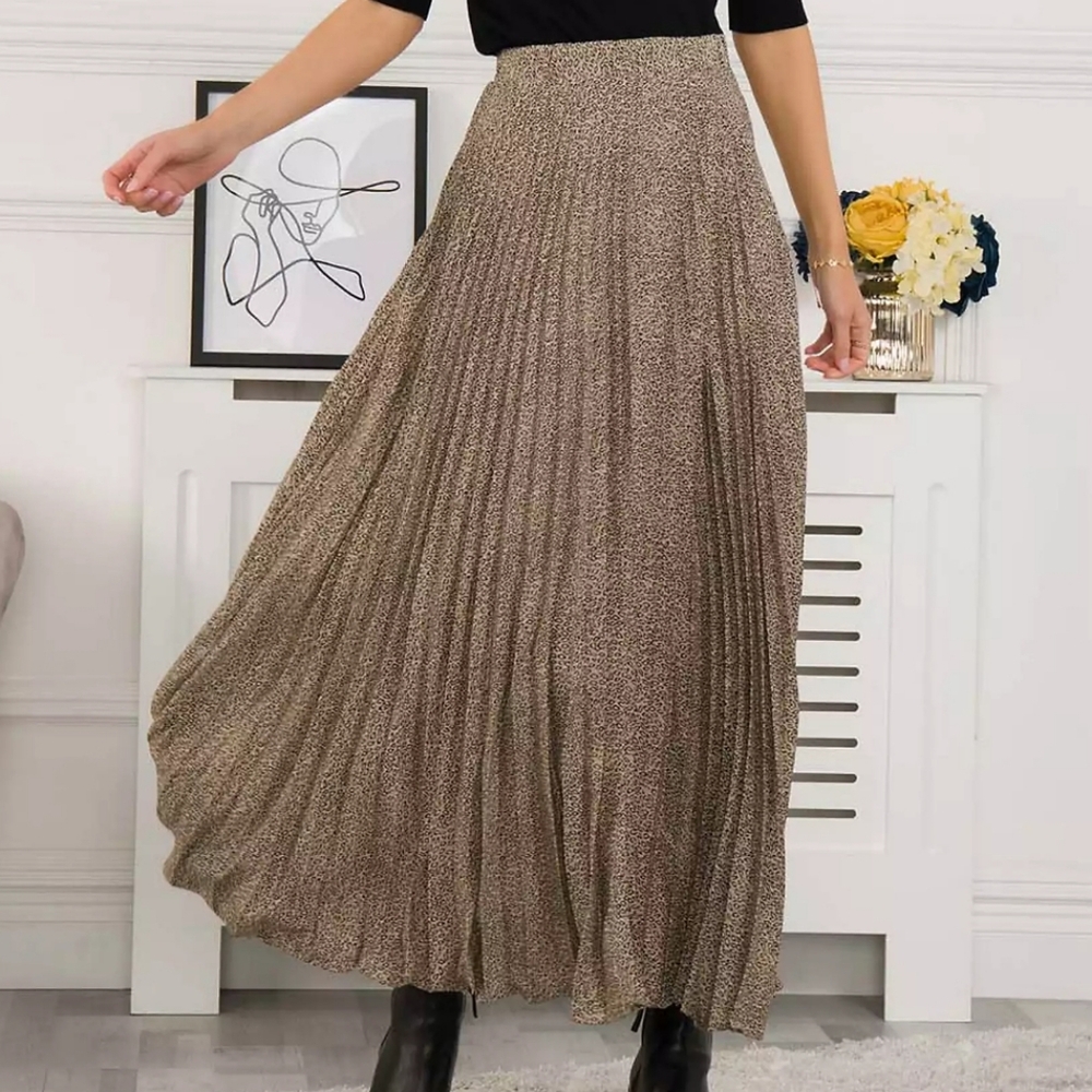 Brown Snake Print Ann Taylor Skirt